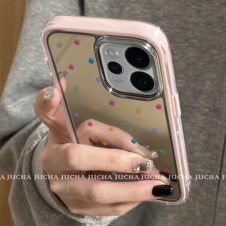 适用彩色波点opporeno15手机壳高级感轻奢OPPOreno15pro小清新简