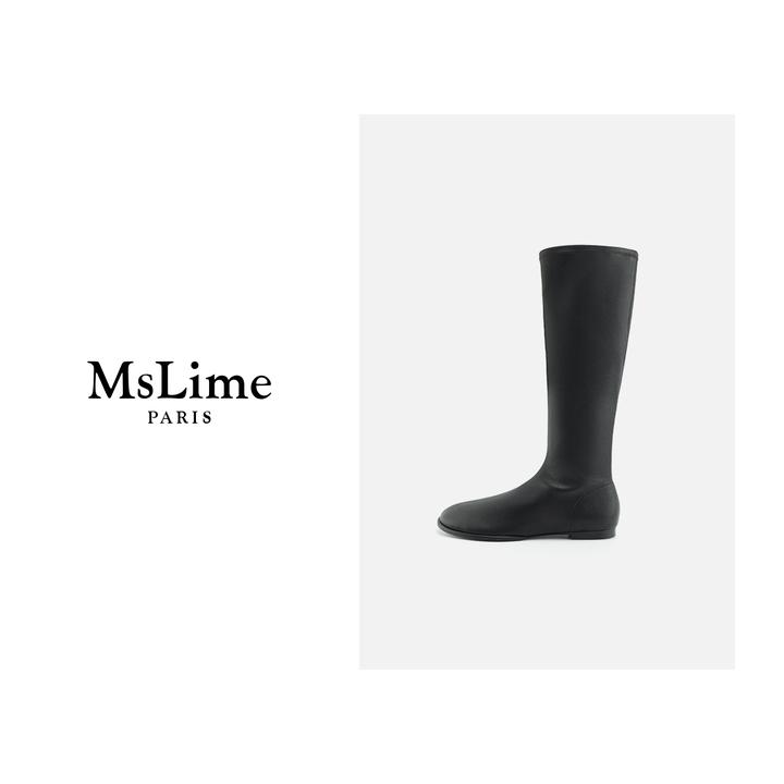 王嬛嬛MsLime25年弹力绵羊皮春季新款靴子 HD2A0275