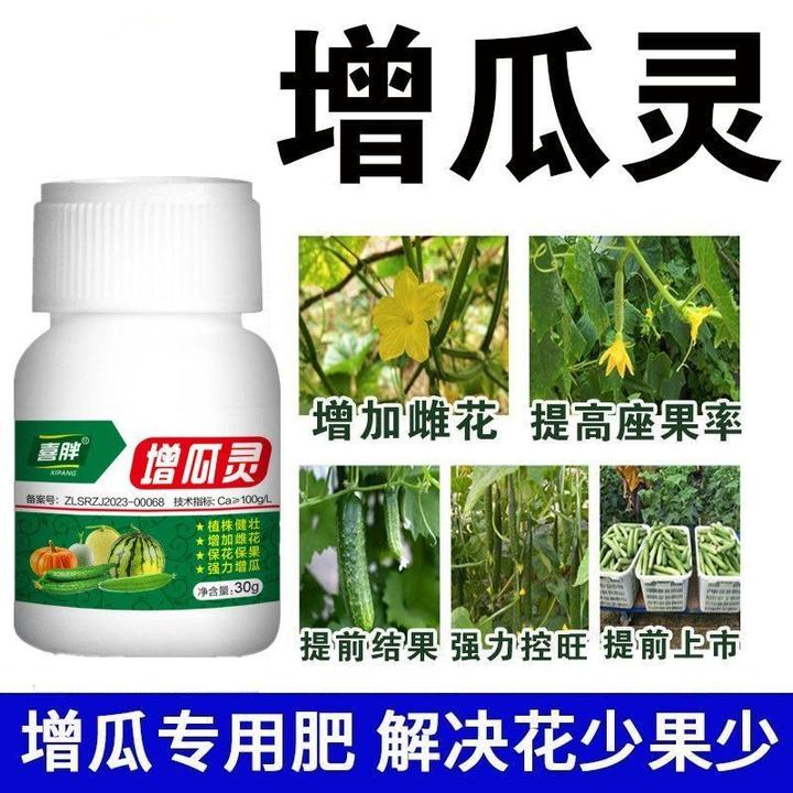 增瓜灵黄瓜苦瓜丝瓜西瓜甜瓜增产剂变雌花座瓜灵提高专用座果率