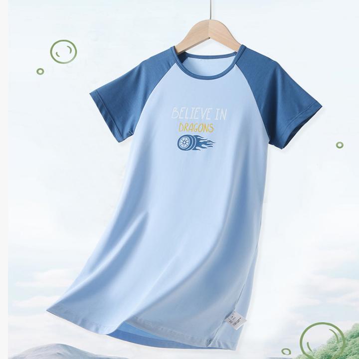 男童婴儿睡裙莫代尔薄款大童男孩睡袍割包皮术后衣服儿童睡衣长裤