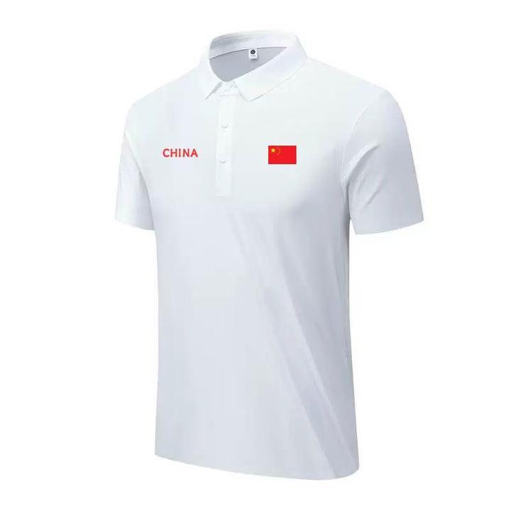 2025夏季新款国潮无痕压胶休闲运动速干透气翻领凉感冰丝POLO衫