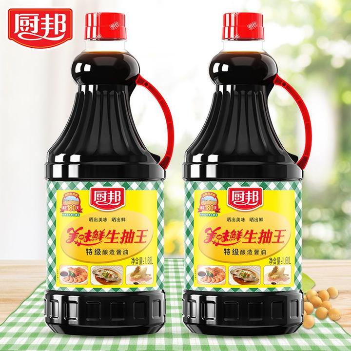 整箱正品厨邦美味鲜生抽王1.68L桶装特级酿造生抽炒菜凉拌大桶