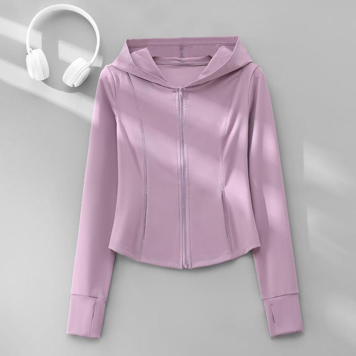 【JTG&SHOES 官方正品】户外长袖拉链外套女春夏新款修身显瘦瑜伽服