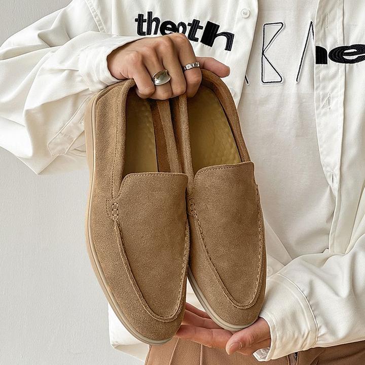 休闲乐福鞋潮款老钱风通勤英伦风懒人豆豆鞋干净感痞帅男鞋百搭