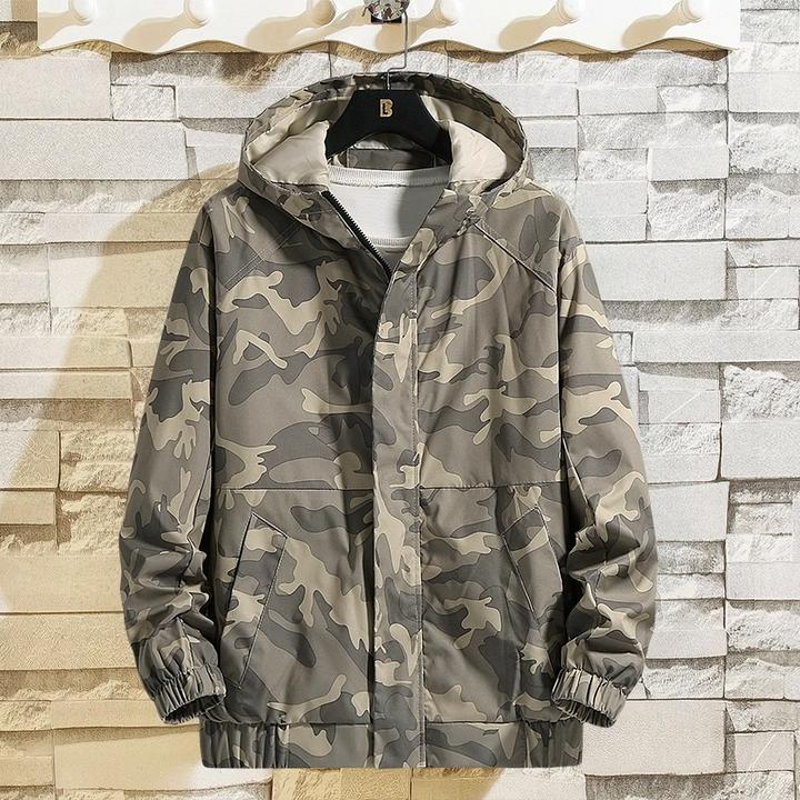 春秋款休闲帅气外套男士2025新款迷彩工装夹克上衣男装商务时尚