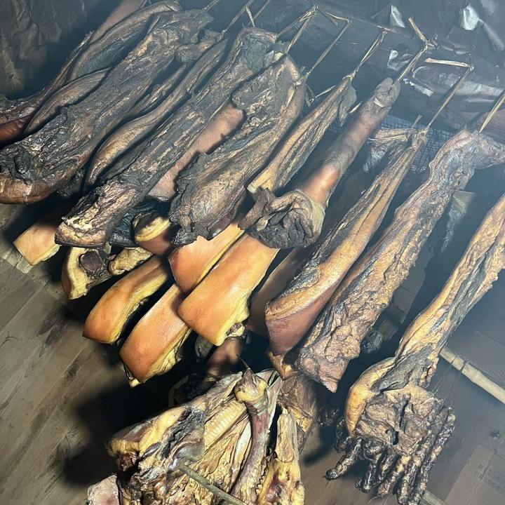 正宗四川特产柏树烟熏自制土猪肉腊肉烟熏自制腌五花腊肉四川腊肉