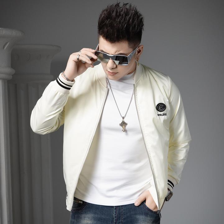 时尚字母刺绣夹克男士外套2025秋冬季新款潮流休闲百搭棒球服男款