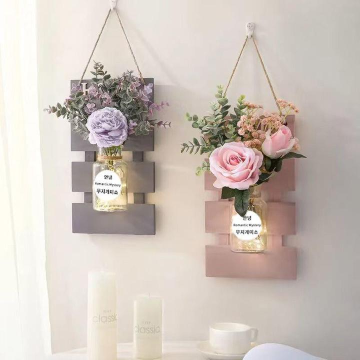 小雏菊壁挂装饰假花仿真花墙面装饰绿植壁饰挂件立体创意轻奢客厅