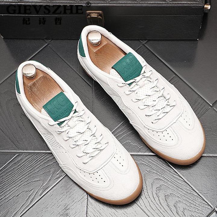 纪诗哲德训鞋男款百搭小白鞋轻便时尚网面男士休女款奶油网面德训