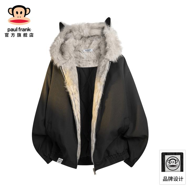 paul frank/大嘴猴宽松百搭座山雕棉服男士2025冬季加厚保暖外套