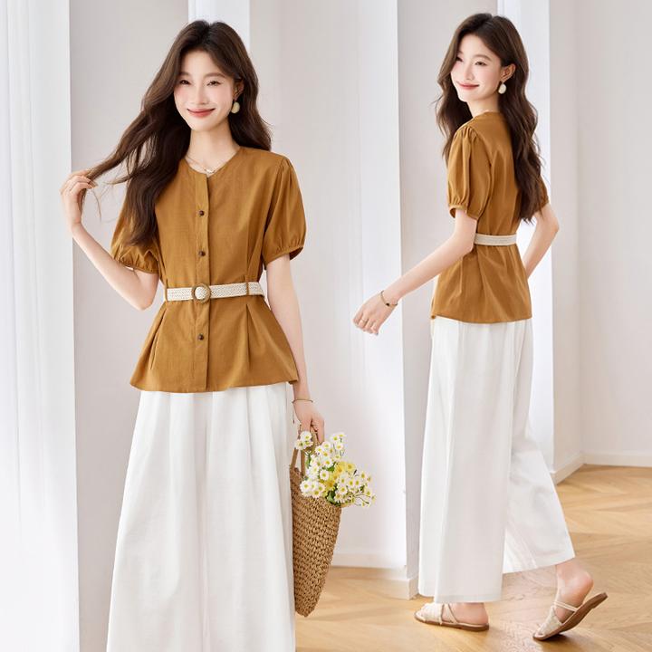 女装夏装套装2025新款爆款妈妈装40-50岁洋气时髦高档气质两件套2