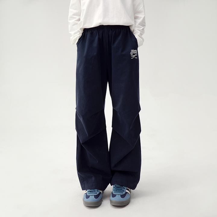 S1N初中生运动裤2025秋季新款美式大童女直筒休闲伞裤C25CX1096W