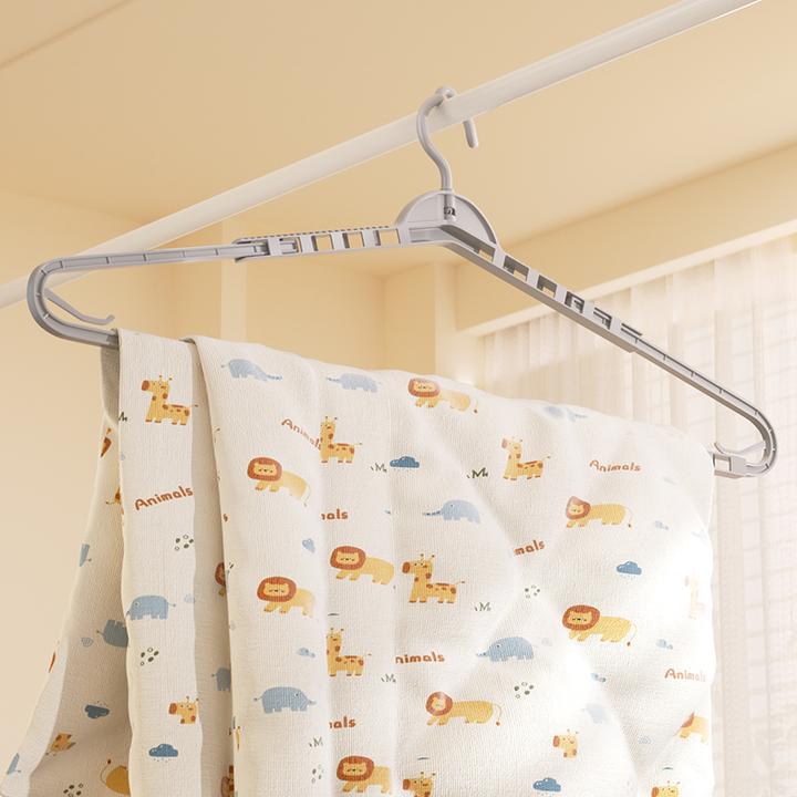 衣架伸缩加长无痕防滑大衣架家用挂衣晾晒被子床单浴巾多功能神器