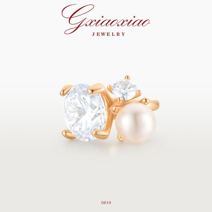 G XIAOXIAO 镀K金小众 耳饰 轻奢气质时尚精致优雅百搭耳夹 DE19