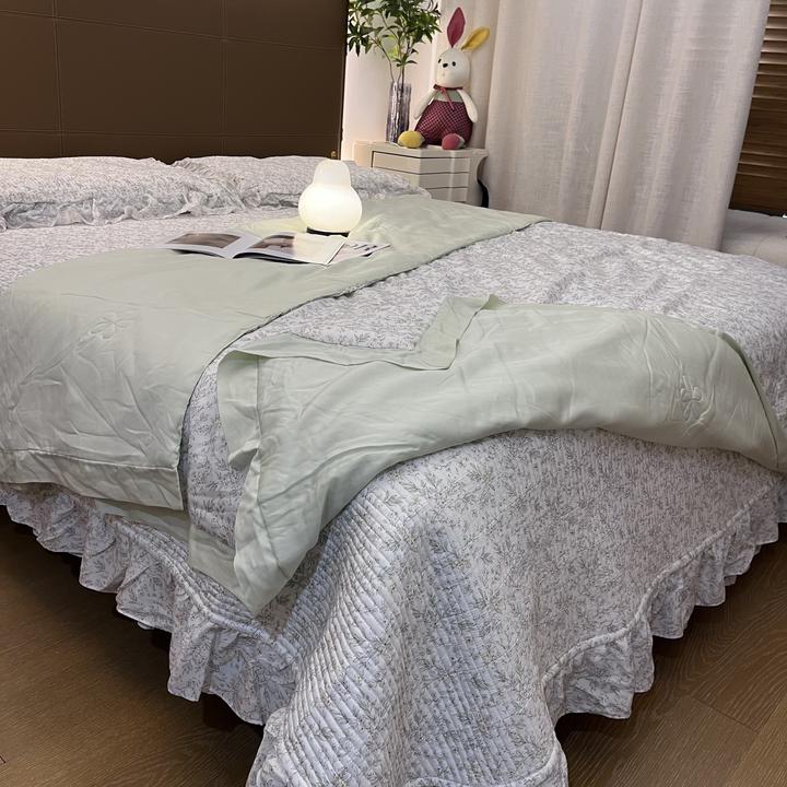 畅姐推荐【莱赛尔天丝床盖】高端莱赛尔床盖套件/高温沙洗/夏天必备