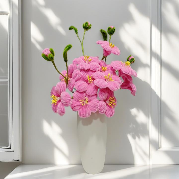 芙蓉花扭扭棒材料包DIY手工制作花束摆件，