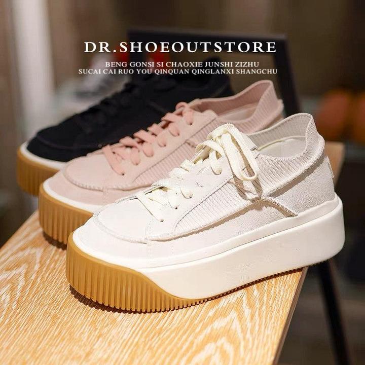 【DR官方正品】2025春秋季新款杜茨单鞋女系带休闲鞋运动松糕厚底