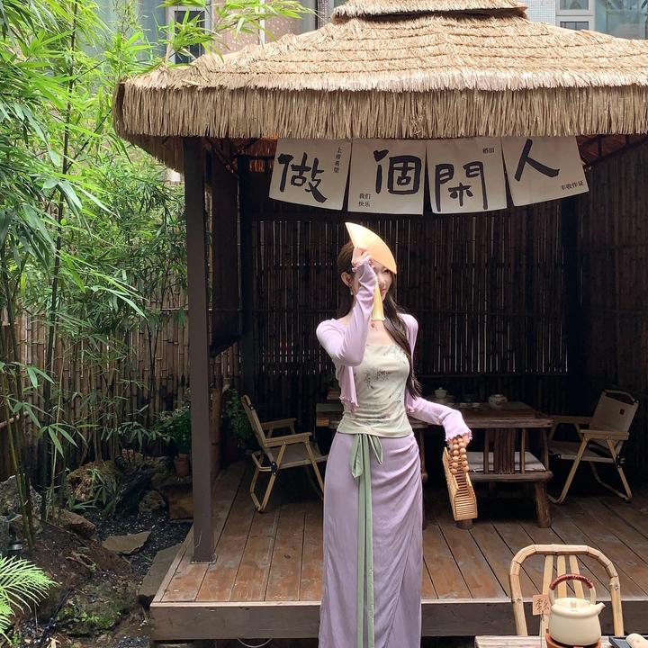 EIA一尧新中式国风【一帘幽梦半裙】气质禅意半裙高腰显瘦假一片式