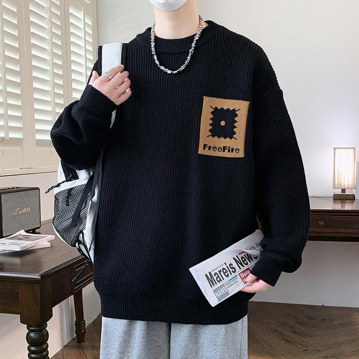 潮流毛衣男春季2026新款毛线衣冬装青少年高中学生保暖打底针织衫