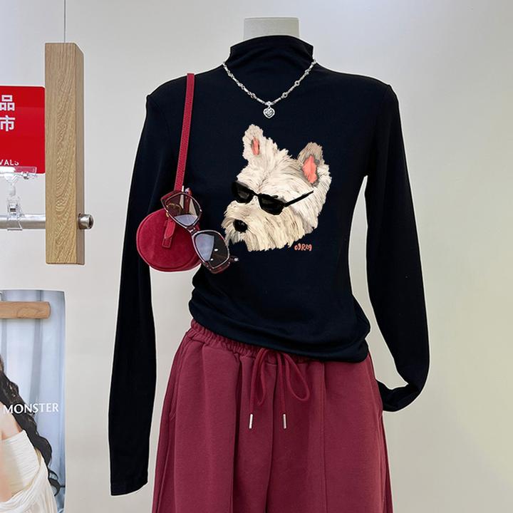 冬季加绒加厚修身内搭高级感打底衫女2025新款长袖t恤韩系上衣