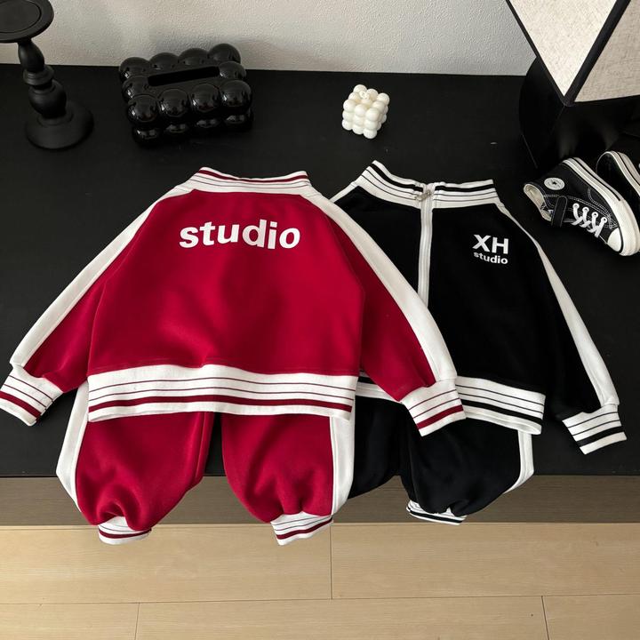 FAVMARTHA儿童新款春季棉质套装亲子装男女童韩版