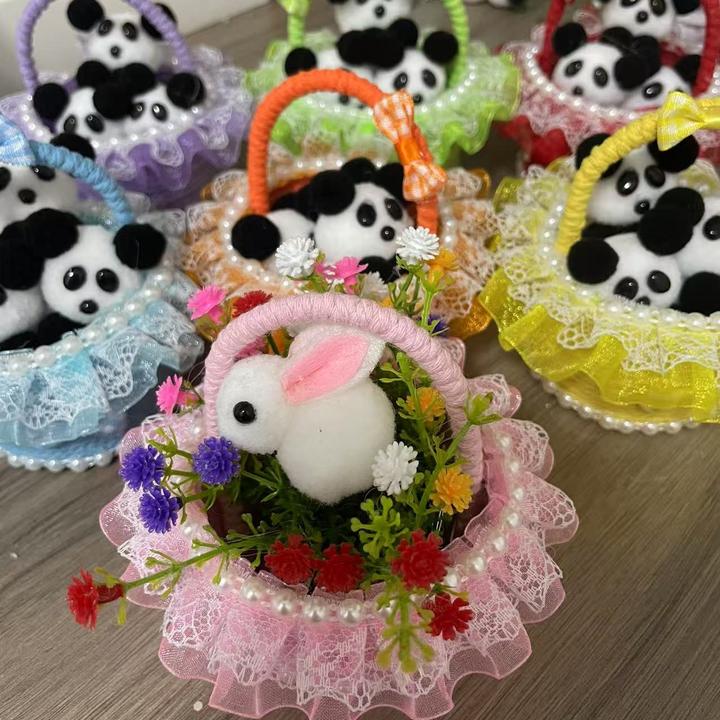 材料包  DIY手工塑料杯小花篮：10套/15套25套30套35套