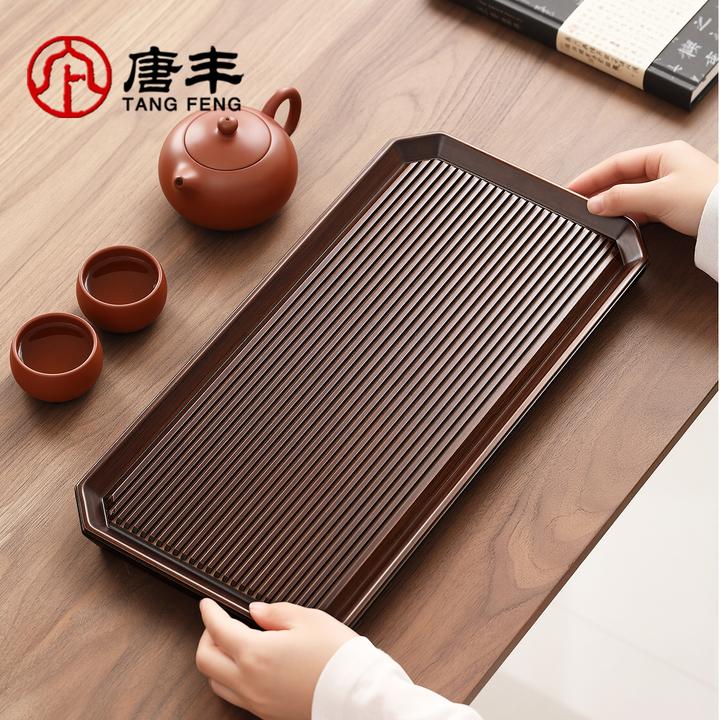 唐丰竹制干泡茶盘家用小型功夫茶具收纳盘工位一人饮小茶台托盘