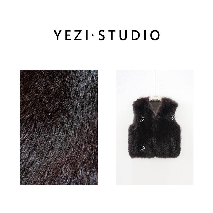 【财阀千金】芬兰进口整皮狐狸毛时尚高奢V领皮草马甲外套25432006