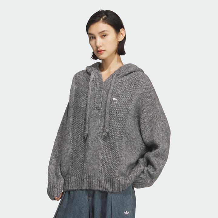 ADIDAS CREW SWEATSHIRT厚款针织毛针织衫连帽套头针织衫KS5967