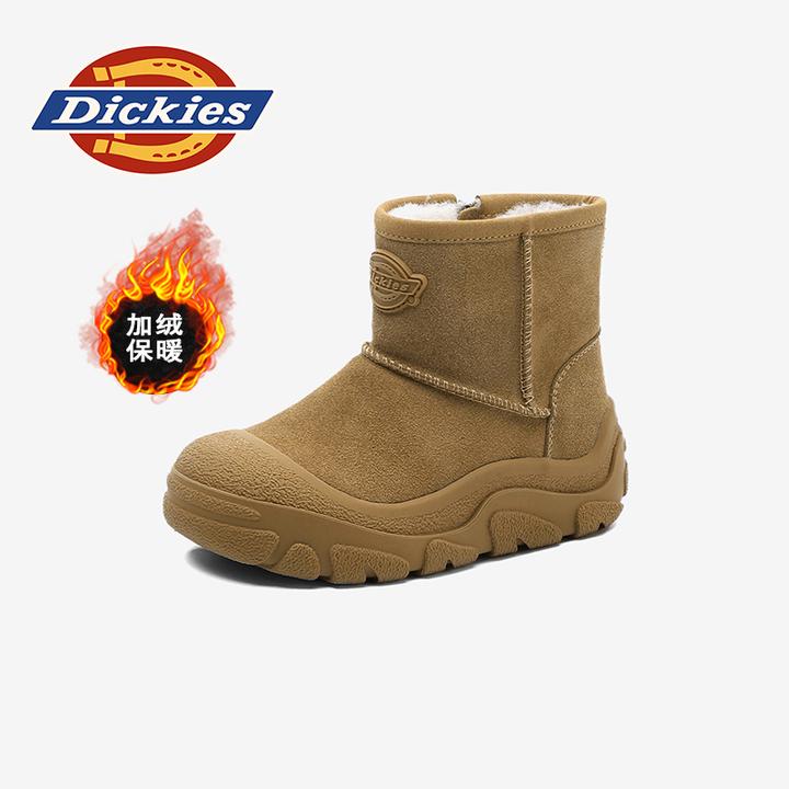 Dickies儿童2025秋冬季加厚流光风雪地靴加绒保暖大童软底中筒靴