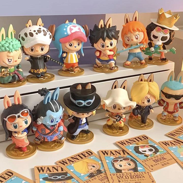 泡泡玛特labubu THE MONSTERS×航海王系列盲盒海贼王路飞手办