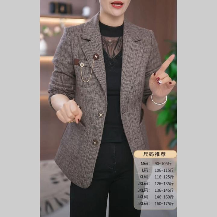 帛莱精纺休闲时尚通勤职业西装外套女2025春季新款小个子修身上衣