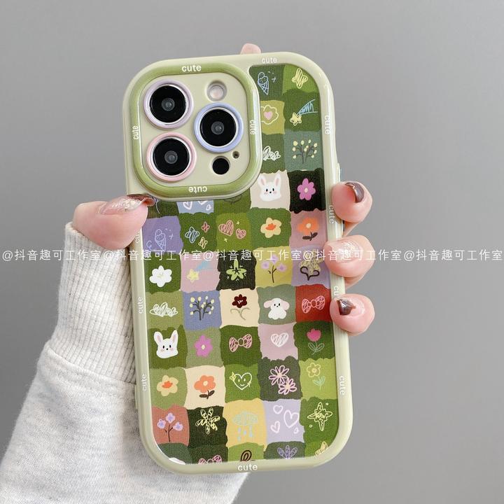 奶油壳适用iphone17promax苹果16手机壳15/14/13/12/11华为潮涂鸦