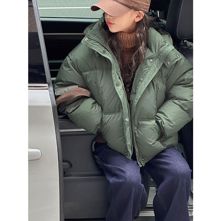 K27767女童羽绒服冬装新款儿童加厚面包服2025女大童外套保暖洋气