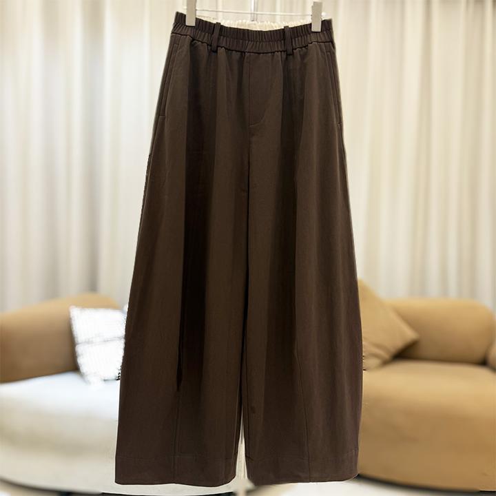 zaw大码直筒阔腿休闲裤女秋装新款宽松显瘦胖mm腿粗胯宽/25421