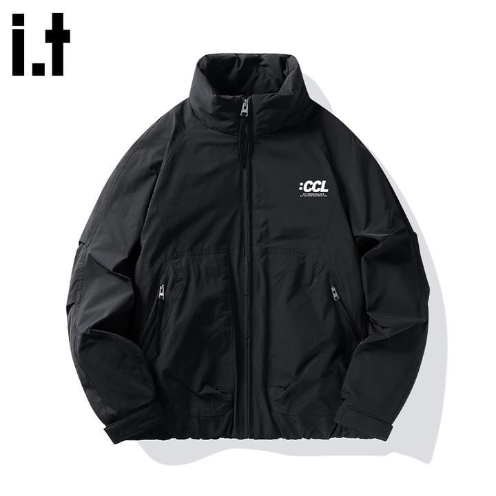 i.t:CHOCOOLATE休闲保暖棉衣男士2025冬季立领加厚高级感棉服外套