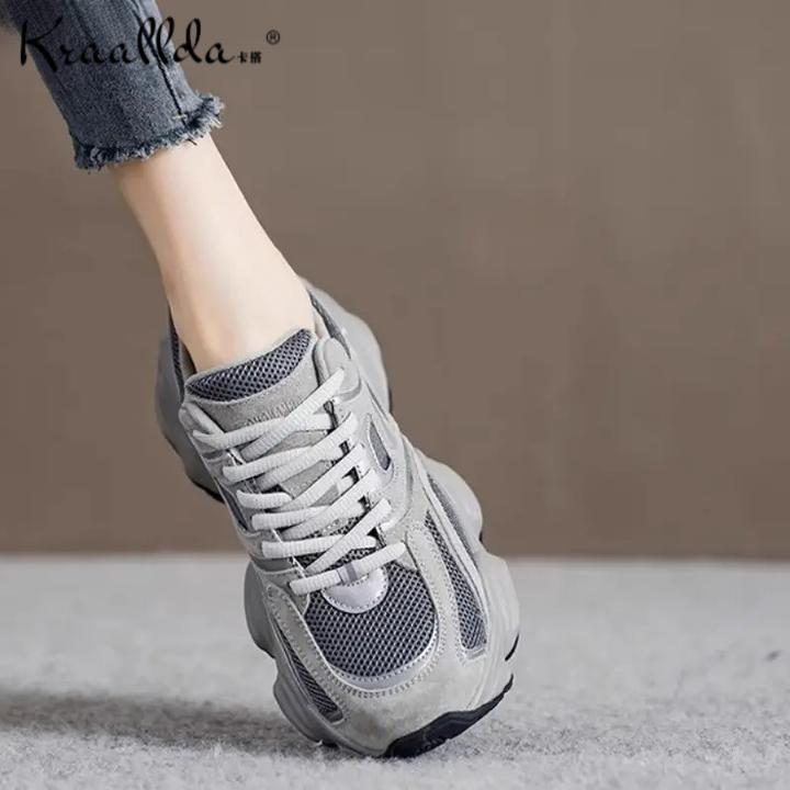 kraallda/卡搭秋冬减震新款老爹鞋运动休闲鞋厚底增高运动鞋女款