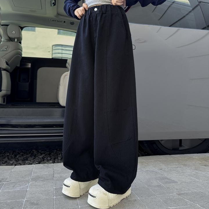 女大童春秋款裤子2025新款洋气儿童弯刀裤秋装大童初中生休闲裤潮