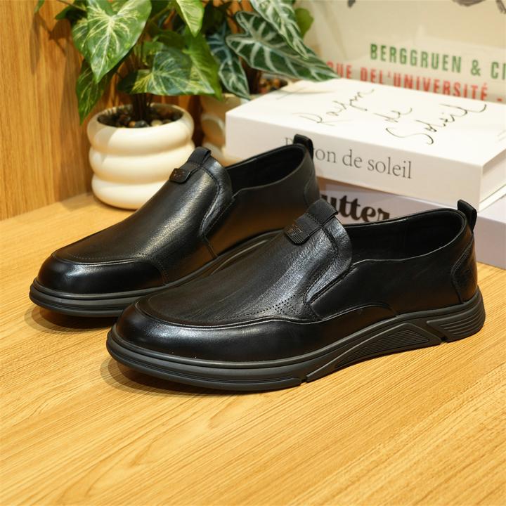 品牌撤柜男士商务休闲真皮皮鞋软底防滑百搭一脚蹬男鞋7X007