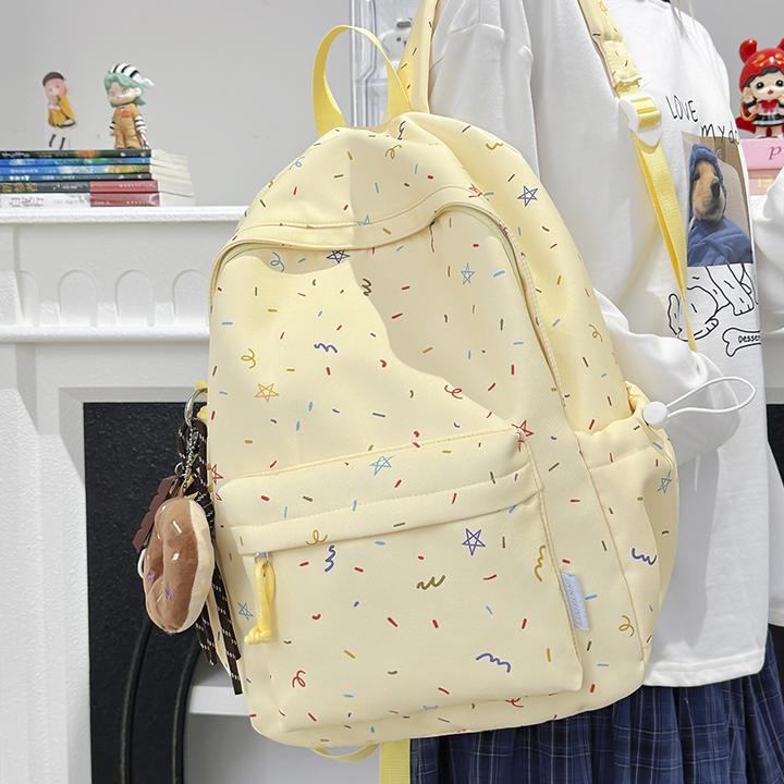 mingdiandian书包女大学生风小众初中女生高颜值大容量可爱双肩包