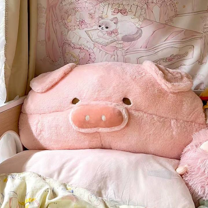 【可爱小猪床头靠垫】卡通卧室沙发猪猪大抱枕床上软包靠枕靠背DD
