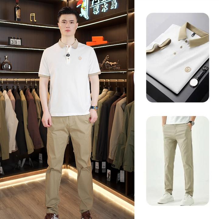 TUCANO/啄木鳥夏季时尚潮流套装男士短袖T恤Polo衫休闲裤两件套潮