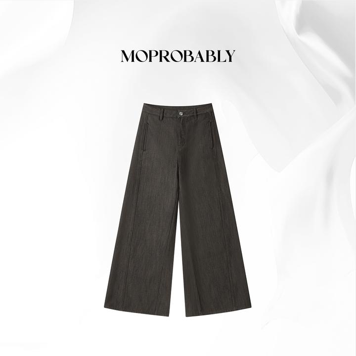 Moprobably贝贝「鎏光能量」抓毛定制色织双纱色牛仔裤L5473057