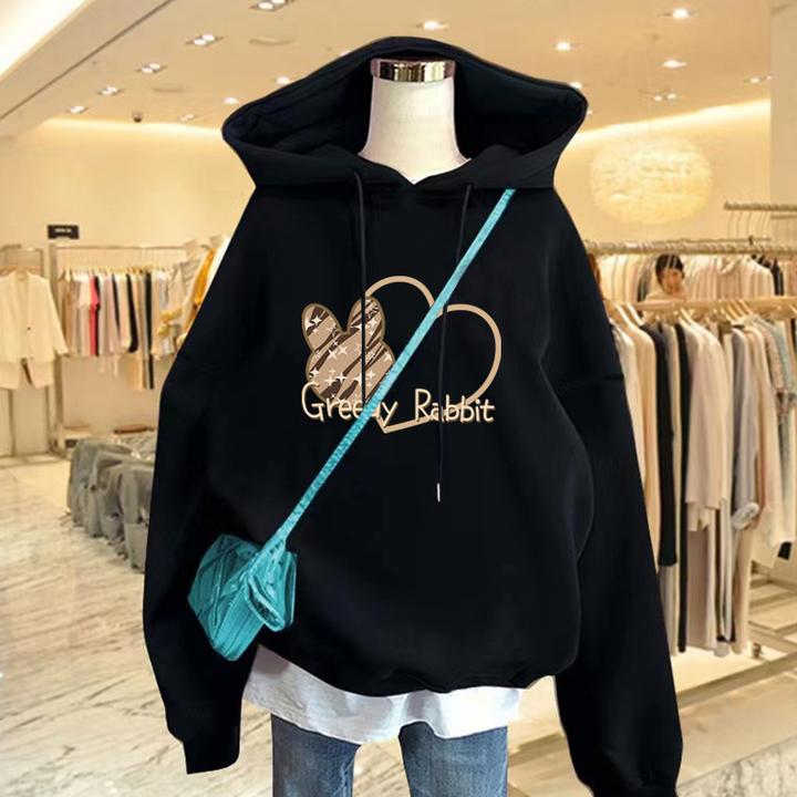 连帽卫衣女2025新款秋冬加绒加厚宽松休闲韩版套头带帽衫情侣外套