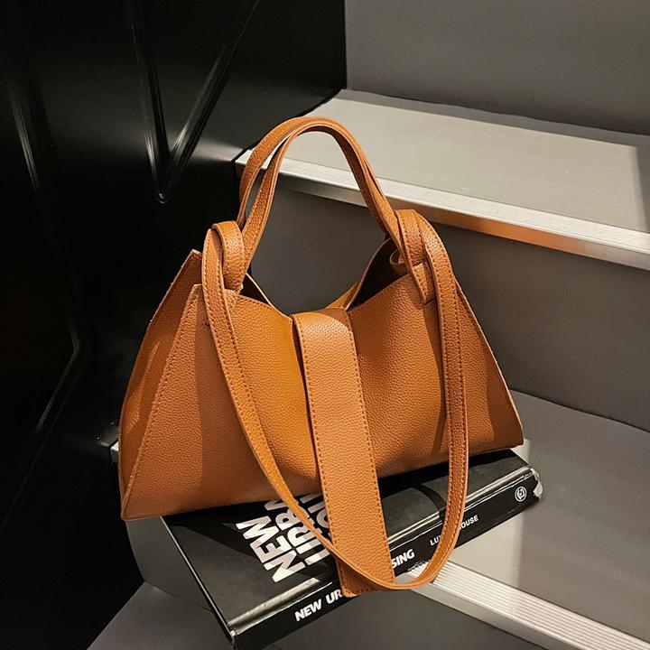 大容量休闲简约上班通勤时尚单肩手提2025托特包包棕色斜挎极简包