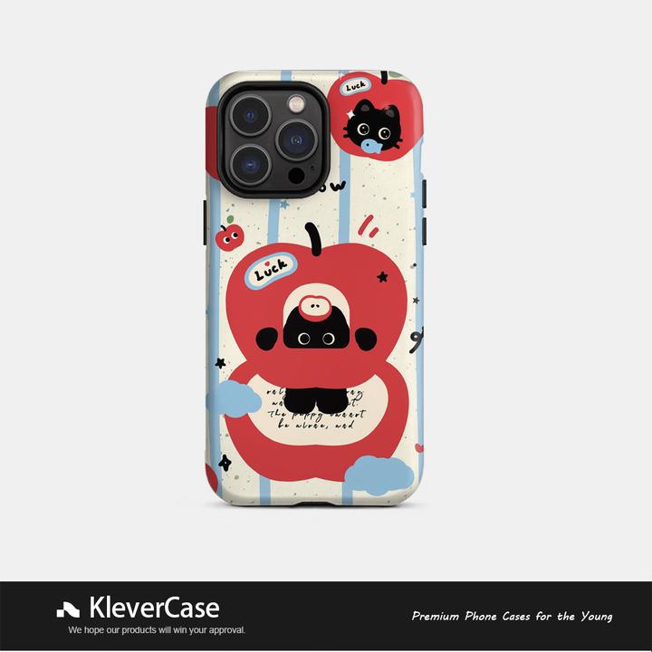 苹果小黑二合一磨砂菲林壳适用苹果16pro/华为/小米/vivo