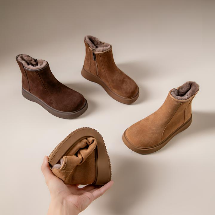 加绒勃肯靴女宽脚胖脚友好厚底增高保暖外穿冬款短靴