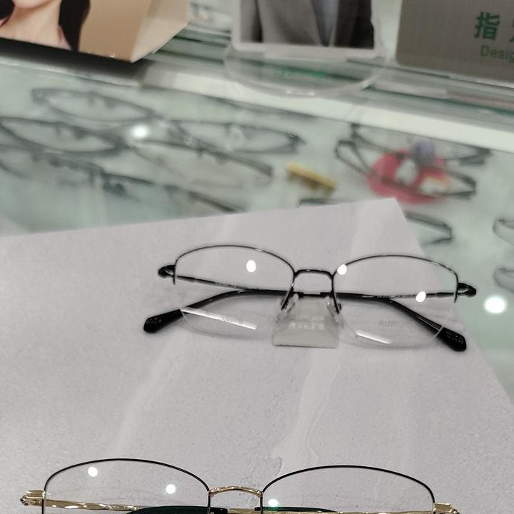 超轻可配度数金丝边眼镜男女通用素颜显脸小日常通勤镜框男款复古
