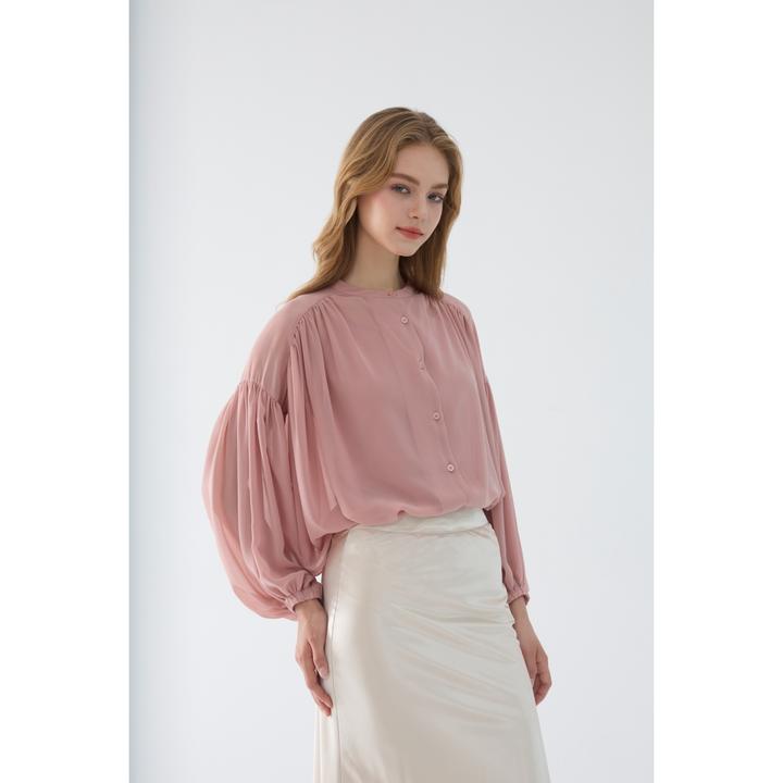 时尚欧若风拼接褶皱设计百搭日常穿搭衬衫女 夏季新款 I【胖虎家】