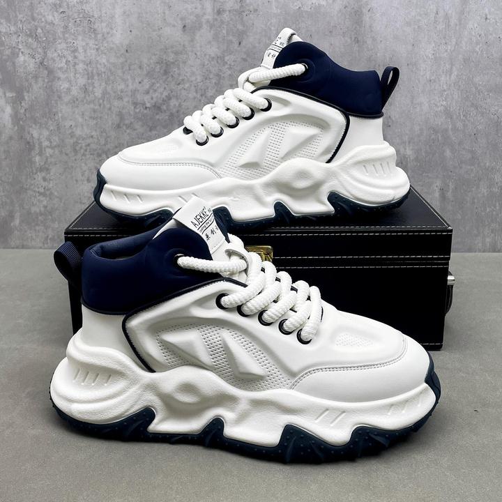 【万达撤柜】白色高筒鞋男韩版潮流运动休闲 鞋2025新款小白鞋厚底